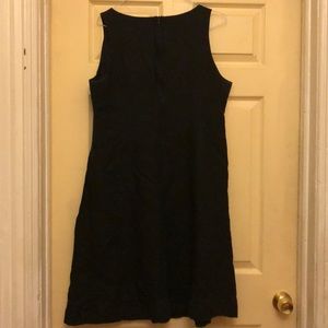 Black linen dress